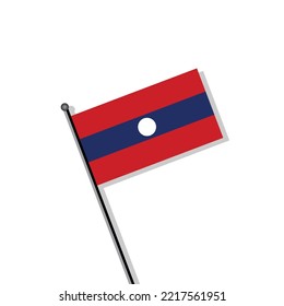 Illustration of Laos flag Template