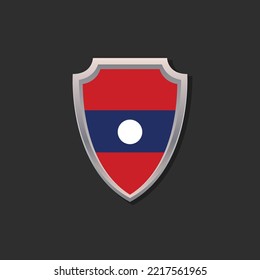Illustration of Laos flag Template