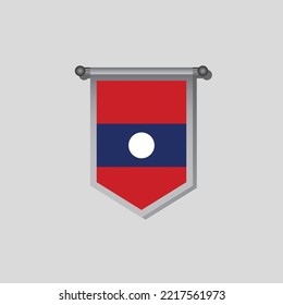 Illustration of Laos flag Template