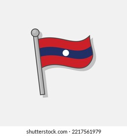 Illustration von Laos-Flaggenvorlage
