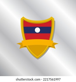 Illustration of Laos flag Template