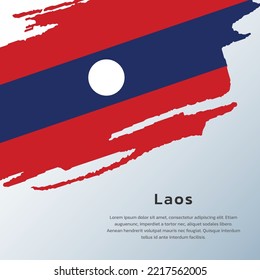 Ilustración de la plantilla de bandera de Laos