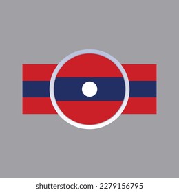 Illustration of Laos flag Template