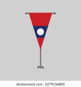 Illustration of Laos flag Template