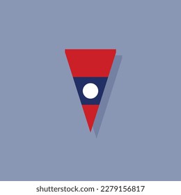 Illustration of Laos flag Template