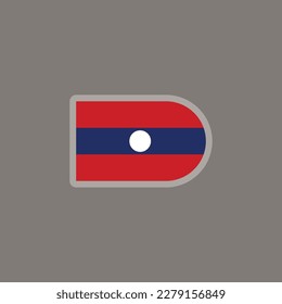 Illustration of Laos flag Template
