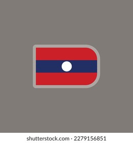 Ilustración de la plantilla de bandera de Laos