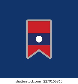 Illustration of Laos flag Template