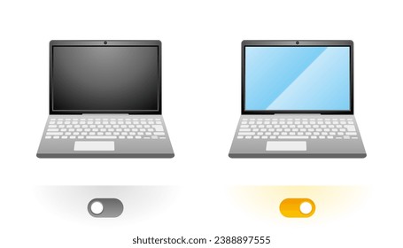 It is an illustration of a laptop computer.