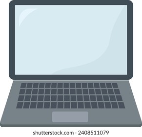 Illustration of a laptop computer on a white background