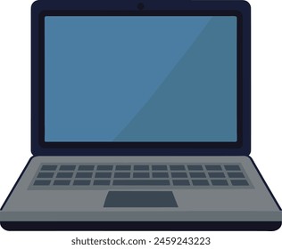 Ilustración de una computadora portátil sobre un fondo blanco, Ilustración vectorial