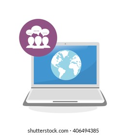 illustration of laptop design, editable vector