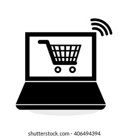 illustration of laptop design, editable vector