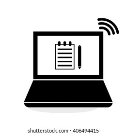 illustration of laptop design, editable vector