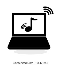 illustration of laptop design, editable vector