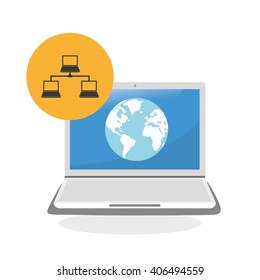 illustration of laptop design, editable vector