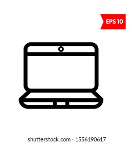 illustration of laptop flat icon
