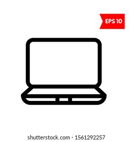 illustration of laptop flat icon