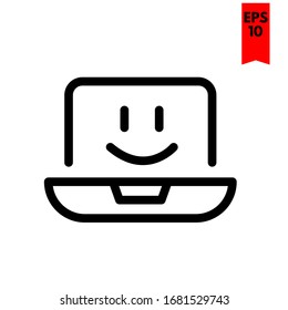 illustration of laptop flat icon