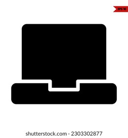 Illustration of laptop glyph icon