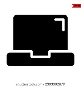 Illustration of laptop glyph icon