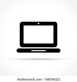 Illustration of laptop icon on white background