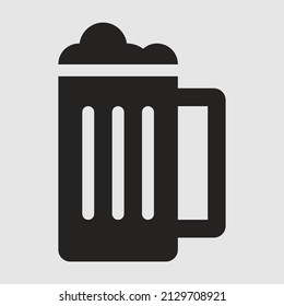 illustration of a large glass of cold soda. solid icon
