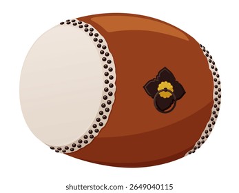 Illustration of a large Japanese drum