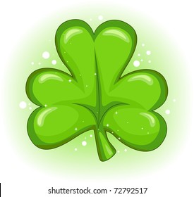 Illustration of a Large Shamrock Against a White Background