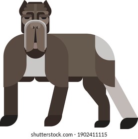 
illustration of a large and strong, guard dog