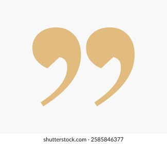 Illustration of large, stylized quotation marks. The quotation marks are bold and prominent, set against a plain background. Quotation marks symbolize speech or text. Vector isolated on white.