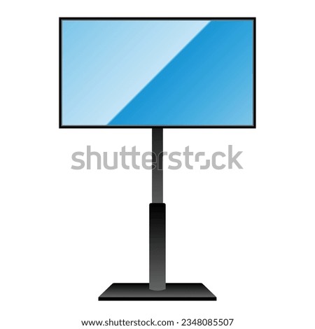 It is an illustration of a large TV and stand.