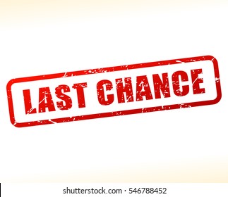 Illustration of last chance text 