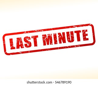 Illustration of last minute text 