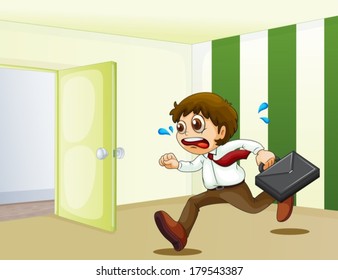 Illustration of a late man