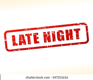 Illustration of late night text 