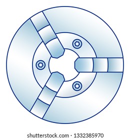 Illustration of the lathe chuck