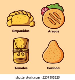 ILLUSTRATION OF LATINA FOOD HAND DRAWN STYLE