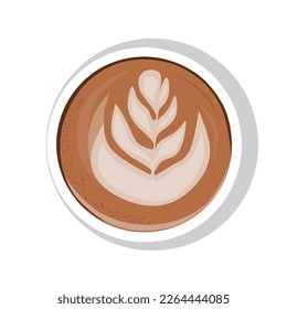 illustration of latte art, editing raw materials with the theme of latte art