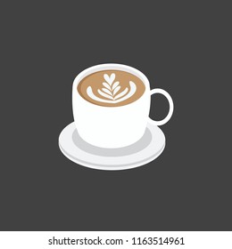 illustration Latte Cute Vector Art