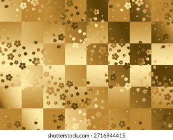 Illustration eines Gitters und Kirschblütenmuster Hintergrund