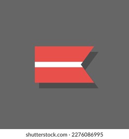 Illustration of Latvia flag Template