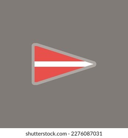Illustration of Latvia flag Template