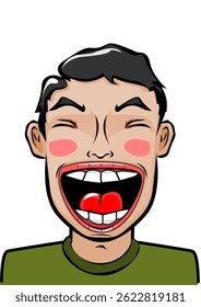 illustration of a laughing man
