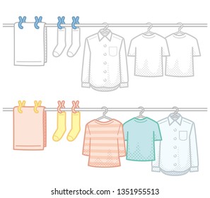 Illustration of laundry