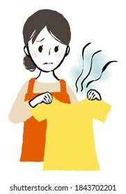 illustration of laundry with brush