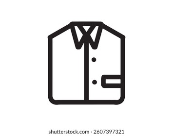 Illustration of an Laundry SHirt Outline Icon