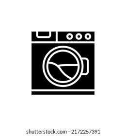 Illustration Laundry wash machine Cleaning Service logo design template 