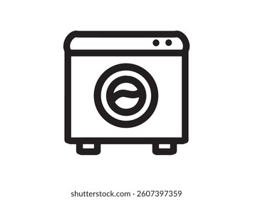 Illustration of an Laundry Washing Machine Outline Icon