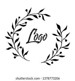 Illustration of a laurel branch. Vector